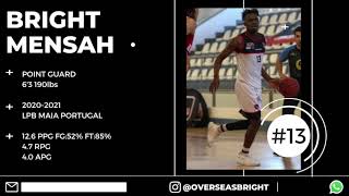 Bright Mensah 20202021 Portugal LPB highlights [upl. by Orenid]