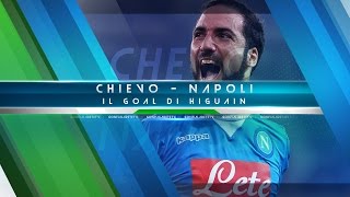 ChievoNapoli 01  Goal Higuain Telecronaca Raffaele Auriemma  Serie A 20152016 [upl. by Enibas]