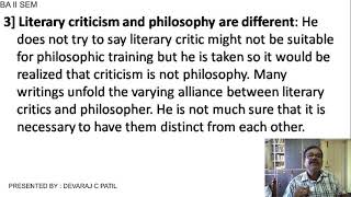 SESSION 5 LITERARY CRITICISM AND PHILOSOPHY [upl. by Harberd]