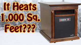 Duraflame Infrared Quartz Space Heater Review  Winterize Your Home [upl. by Hilleary225]