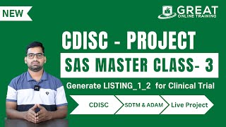 SAS Programming Master Classes  How to Generate LISTING12 in SAS for Clinical Trial Reporting  3 [upl. by Ahsillek]