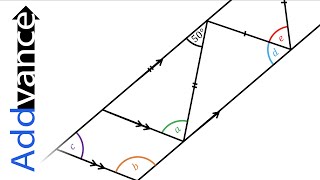 Angle Problems Parallel Lines and Triangles  GCSE Maths  Addvance Maths 😊➕ [upl. by Keviv]