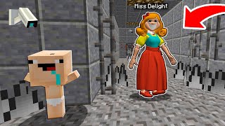 BEBE NOOB ESCAPA DE LA PRISION DE MISS DELIGHT😂 ESCAPA DE LA CARCEL POPPY PLAY TIME 3 en MINECRAFT [upl. by Rowen]