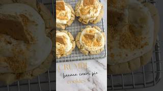 Crumbl Banana Cream Pie Cookies Recipe  Easy Homemade Dessert [upl. by Brass]