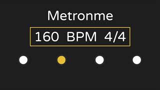 160 Bpm Metronome with Accent   44 Time [upl. by Edrahc]