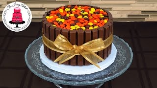 Kit Kat Cake with Reeses Pieces  How To With The Icing Artist [upl. by Lamoureux]