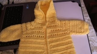 Easy to Crochet Baby Hoodie Sweater  Video 1  Yolanda Soto Lopez [upl. by Akessej730]