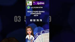 Resultado Quina concurso 6579 quina [upl. by Britta894]