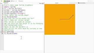 Basics of Python Turtle Graphics  Screen setup and turtle movements [upl. by Akenaj838]