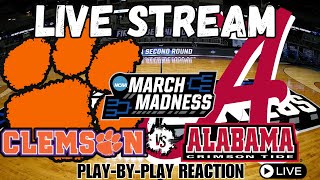 CLEMSON TIGERS V S ALABAMA CRIMSON TIDE  LIVE PLAYBYPLAY  NCAA TOURNAMENT [upl. by Acinej]