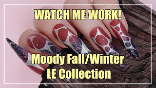 Watch me work LE Moody Collection tutorial  Vampy Gel nail art  Fallwinter 2024 [upl. by Polito]