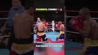 LEGENDARY Pacquiaos best COMBO vs Sanchez knockoutpower pacman pacquaio philippines trending [upl. by Cerracchio]