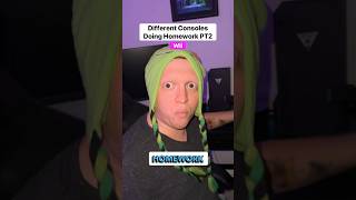 Consoles doing homework PT2 comedy funny gamer relatable skit [upl. by Cleodel]