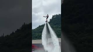 Flyboard montage  water jetpack water world this is to high shorts [upl. by Kancler]