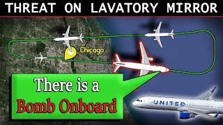 BOMB THREAT onboard United Flight  Message Written in the Lavatory [upl. by Carmina]