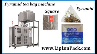 LiptonPack Pyramid tea bag packing machine for pack lipton tea bags [upl. by Awahsoj532]