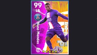 Nuno Mendes 99 Progression Points in Efootball 2024 [upl. by Ahsitneuq]