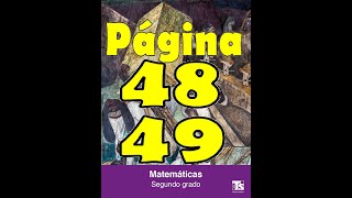 Telesecundaria mate 2do pags 48 y 49 full para todos [upl. by Nennarb]