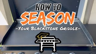 How To Season a Flat Top Grill  Blackstone Griddle [upl. by Ertnod]