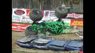 Insane Grave Digger Monster Truck Crash [upl. by Trelu]