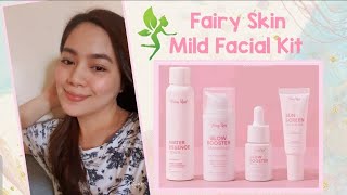 BASIC SKINCARE FAIRY SKIN MILD FACIAL KIT NEW PACKAGING  MAKEUP NA PANG BAHAY  SILENT VLOG [upl. by Ahseyt]