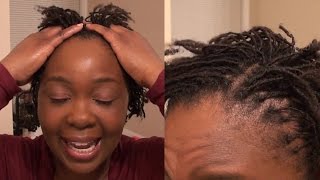 My 1 month update on my two strand twist starter locs [upl. by Aihsiek]