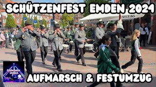 Schützenfest Emden 2024  Aufmarsch amp Festumzug [upl. by Salim]