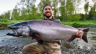 EPIC Alaska KING Salmon Fishing  My First Ever INSANE FIGHT [upl. by Ymer]