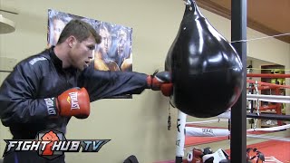 Canelo Alvarez vs James Kirkland Full Video Canelos COMPLETE boxing workout [upl. by Ttennaej]