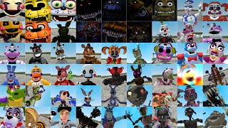 ALL FNAF 19 JUMPSCARES 20142023 in Garrys Mod FNAF 1 2 3 4 SL Security Breach Ruin [upl. by Leikeze311]