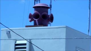 close up of the Bishop CA firestation darley STH10 siren and its noon blast [upl. by Rosenkrantz394]