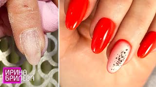 Маникюр молочной базой 💅 Рисунки на ногтях 💅 Ирина Брилёва [upl. by Sybilla673]