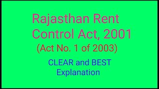 Section 18 Jurisdiction of Rent Tribunal Rajasthan Rent Control Act2001 [upl. by Towrey285]