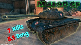 leKpz M 41 90 mm GF  7 Frags 51K Damage Master by player PAVELSVGYouTube [upl. by Leonanie250]