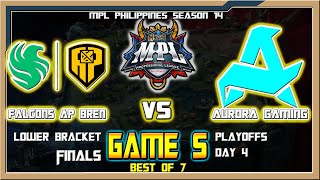 FCAP vs AURORA  Game 5  Battle for Grand Finals  MPL Philippines Season 14 Playoffs LB Finals [upl. by Aicela]