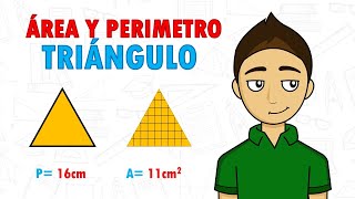 PERÍMETRO Y ÁREA DEL TRIANGULO Super fácil  Para principiantes [upl. by Htrap]