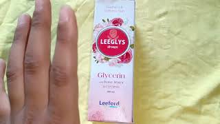 Leeglys Glycerin With Rose Water Soothens amp Softens Skin Review And Information In Hindi [upl. by Petta]