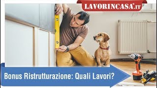 Bonus ristrutturazione 2019 e lavori ammessi [upl. by Dammahum]