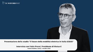 Mobilità elettrica Parla Fabio Pressi presidente Motus E [upl. by Annirtak]