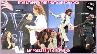 FayeYoko FAYE STOPPED THE PHOTO OP JUST TO CHECK YOKO  Faye taking care of Yoko during Love is U [upl. by Anayt]