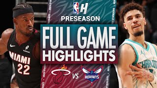 Miami Heat vs Charlotte Hornets  Full Game Highlights  October 8 2024 NBA Preseason [upl. by Myna]