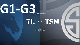 TL vs TSM Game 13 Highlights  2017 NALCS SPRING SPLIT  WEEK 9 DAY 2  FULL HIGHLIGHTS [upl. by Ahsiekim]