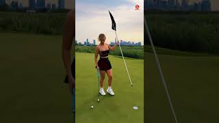 Paige spiranac golf hole golfshorts [upl. by Ahsiekit157]