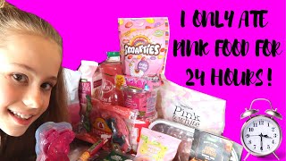 I ONLY ATE PINK FOOD FOR 24 HOURS CHALLENGE [upl. by Sanburn350]