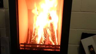 Westfire Uniq33 Wood burning stove on live display at OrionHeatingcouk [upl. by Ki61]