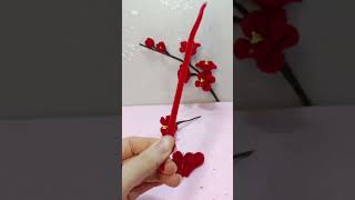 Cách làm hoa đào từ kẽm nhung không dành cho người lười handmade kemnhung diy hoadao [upl. by Aynotahs]