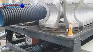 HDPE Double Wall Corrugated Pipe Extrusion LineHDPE Double Wall Corrugated Pipe Production Line [upl. by Sheila]