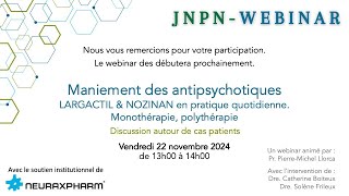 Maniement des antipsychotiques LARGACTIL amp NOZINAN en pratique quotidienne [upl. by Attennaej]