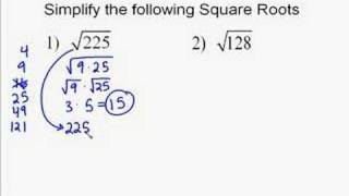 A192 Simplifying Square Roots [upl. by Zandt525]