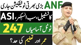 Anti Narcotics Jobs 2024  ANF New Jobs 2024 in Pakistan Today  Latest Jobs In Pakistan 2024 [upl. by Flemming]